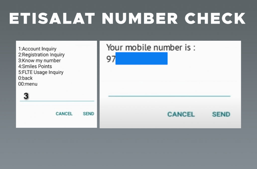 how to check etisalat egypt number