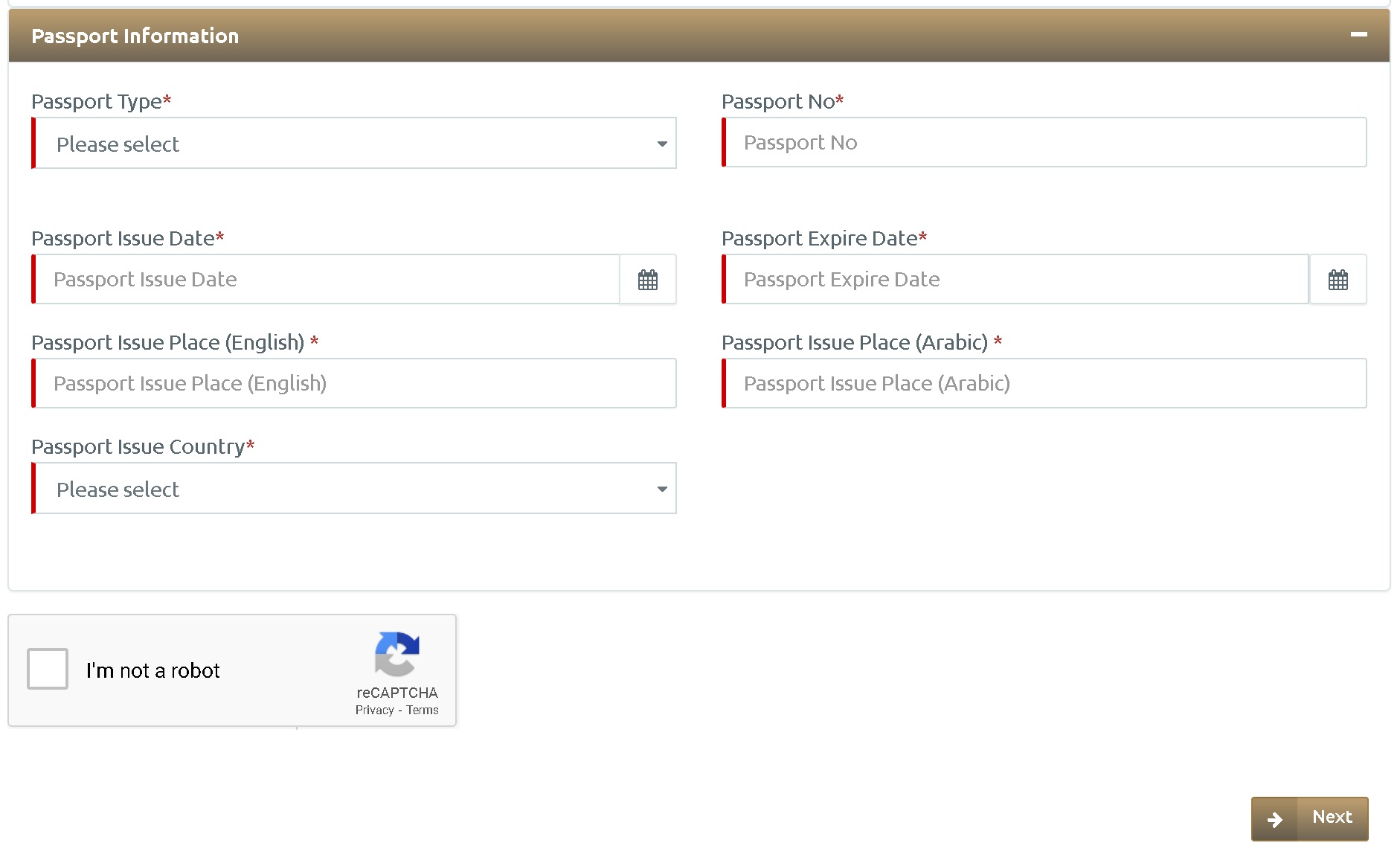 Passport Information