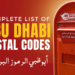 Abu Dhabi Postal Code, Abu Dhabi Zip Code
