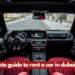 Rent a Car in Dubai