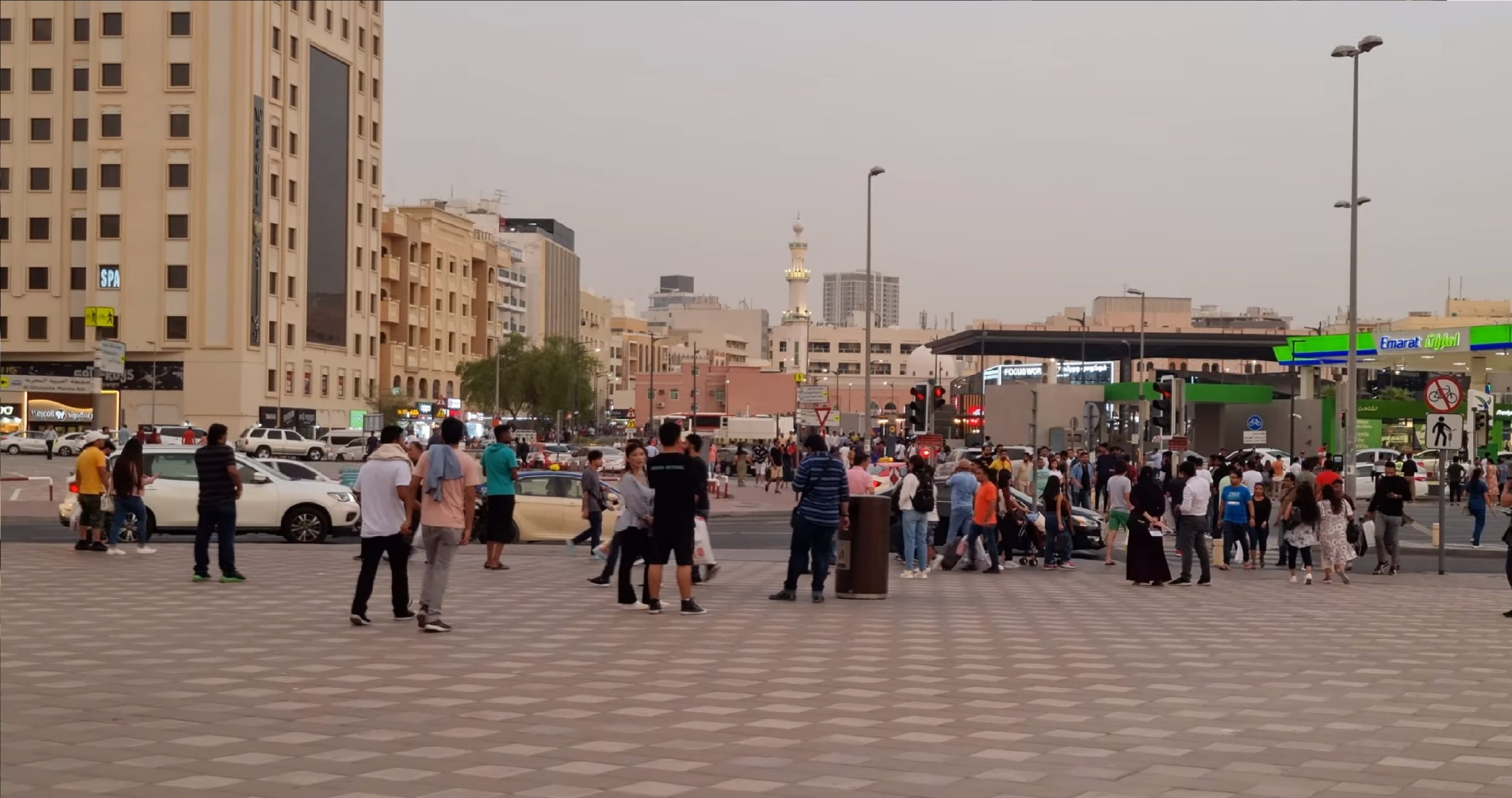 Crowed Outside Al Ghubaiba Metro Station