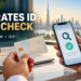 Emirates ID fine check guide covering MOI, TAMM and ICP, illustrated with a phone and sample card