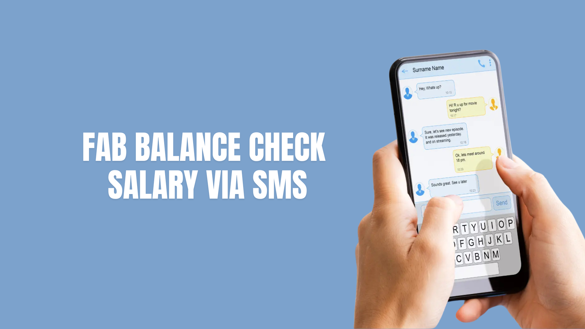 Fab Balance Check Salary via SMS