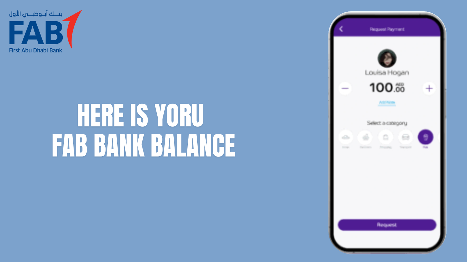 FAB bank balance and account information
