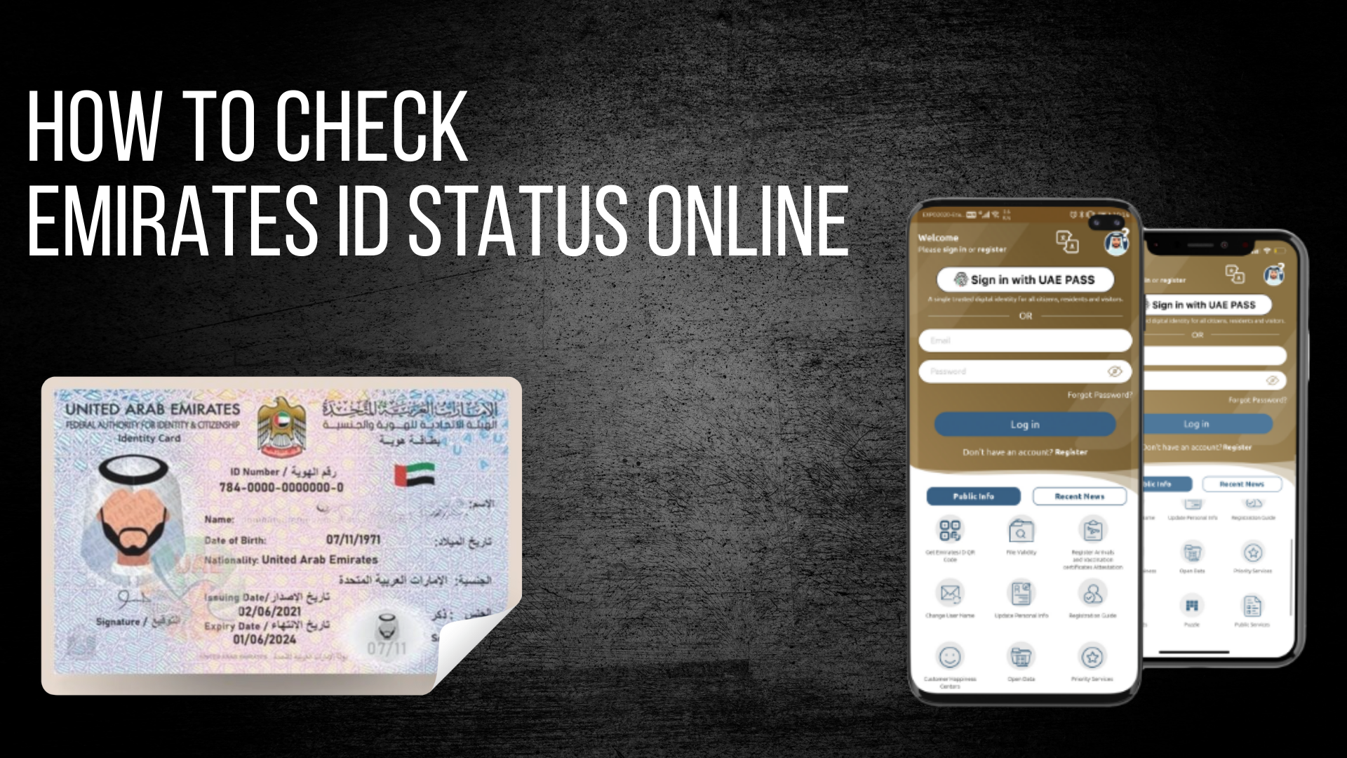 how to check emirates id status online