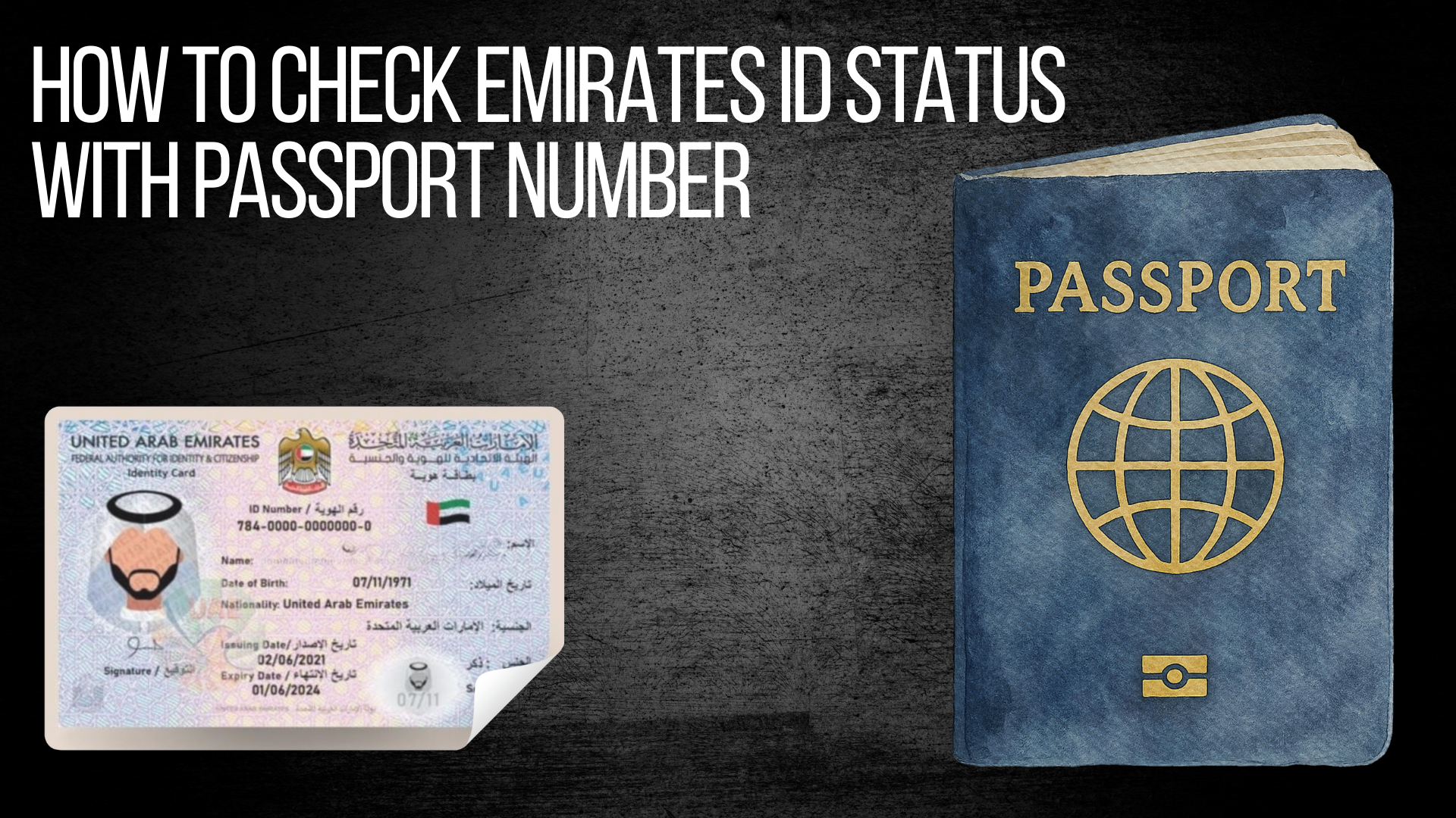 how to check emirates id status with passport number
