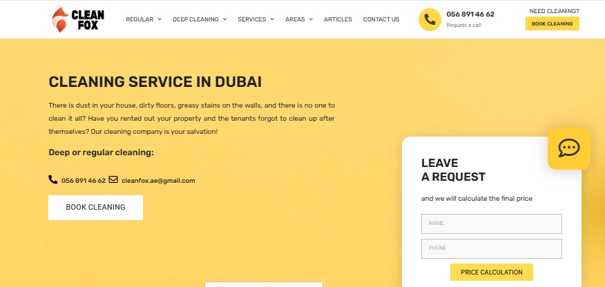 Clean Fox Cleaning Company In Dubai
