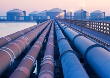 Aramco energy infrastructure in an official company photograph, illustrating energy market coverage