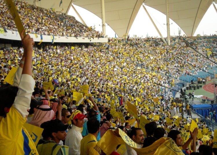 Archival view of King Fahd International Stadium in Riyadh, Saudi Arabia, illustrating coverage of the 2027 AFC Asian Cup