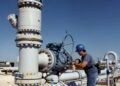 Archival photograph of infrastructure at the Bryan Mound Strategic Petroleum Reserve facility in Texas, United States