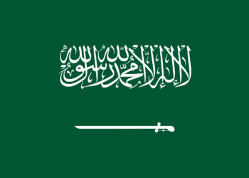 Saudi Arabian flag, illustration for security developments