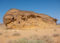 Actual Nabataean rock-cut tombs at Hegra in AlUla, Saudi Arabia, photographed in September 2025