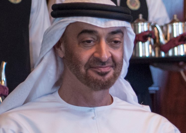 Archival 2017 photograph of UAE President Sheikh Mohamed bin Zayed Al Nahyan, not from the 2026 Macron meeting