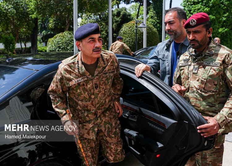 Pakistan army chief Asim Munir arriving for a meeting in Iran in April 2026, archival photograph