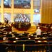Archival interior photograph of the Khyber Pakhtunkhwa Provincial Assembly chamber in Peshawar