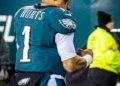 Archival photo of Philadelphia Eagles quarterback Jalen Hurts on the field in December 2021