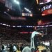 Archival photograph of a San Antonio Spurs game inside the arena now called Frost Bank Center