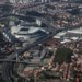Aerial view of Estádio do Dragão in Porto, venue for Porto versus PSV Champions League match