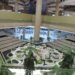 Central interior area of King Khalid International Airport Riyadh photographed in 2017, not during the 2026 disruptions
