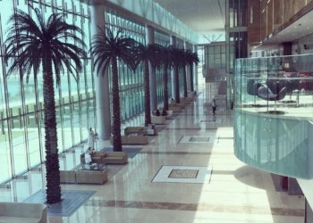 Interior of Cleveland Clinic Abu Dhabi, archival healthcare photograph