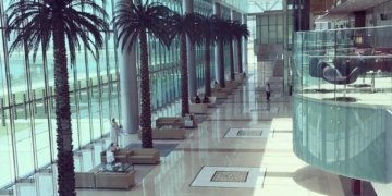 Interior of Cleveland Clinic Abu Dhabi, archival healthcare photograph