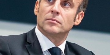 French President Emmanuel Macron in archival 2022 official photograph