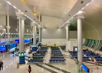 Dubai International Airport seating and departures area, illustrating UAE five-year multiple-entry tourist visa travel