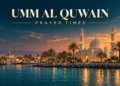 AI-generated umm al quwain themed mosque illustration for GulfInside prayer times