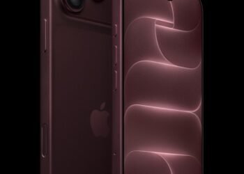 Official Apple image of iPhone 18 Pro and iPhone 18 Pro Max in burgundy