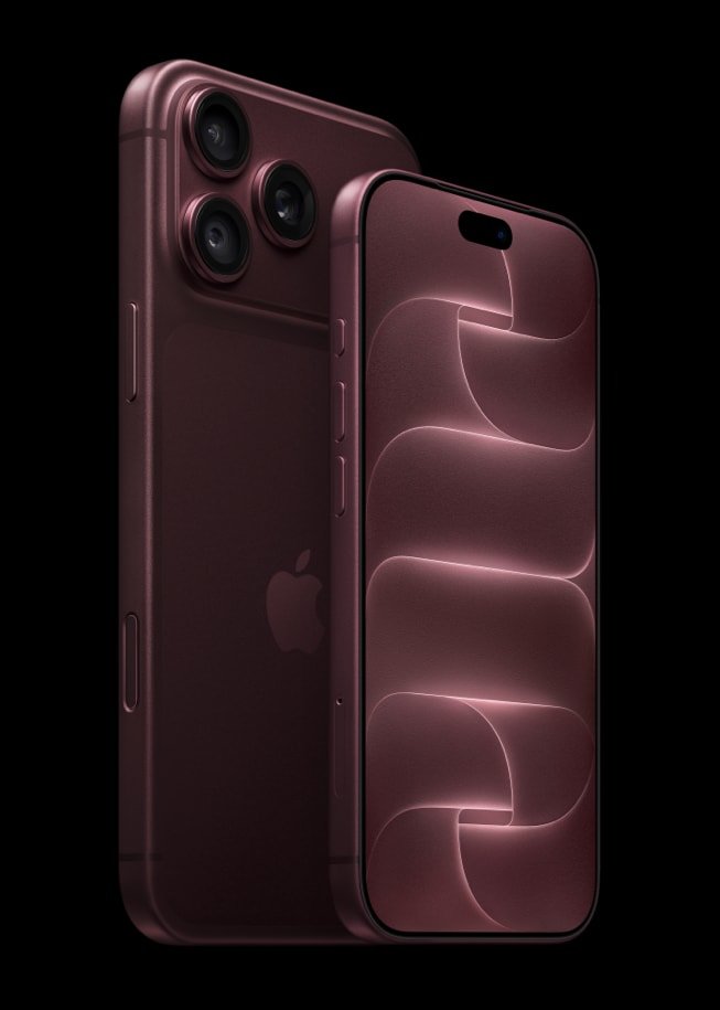 iPhone 18 Pro Max in burgundy, shown with the iPhone 18 Pro