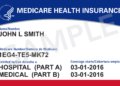 Official United States Medicare sample card, with fictional example details