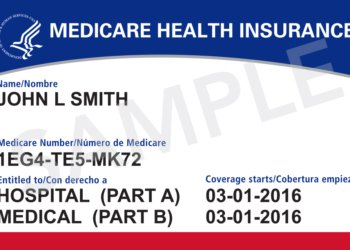 Official United States Medicare sample card, with fictional example details