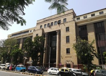 Reserve Bank of India building in Mumbai, photographed in February 2020