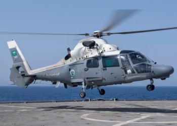 Archive photograph of a Royal Saudi Naval Forces helicopter; not the aircraft involved in the Najran crash
