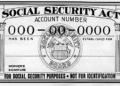 Official sample United States Social Security card, shown for illustration