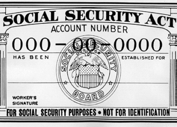 Official sample United States Social Security card, shown for illustration