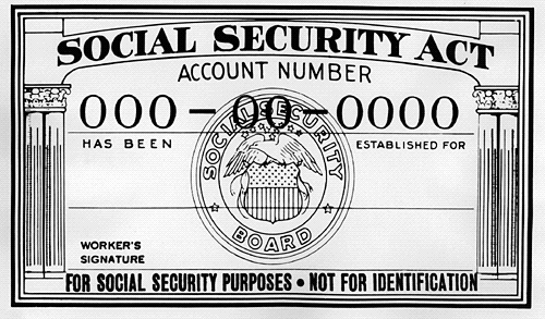 Official sample United States Social Security card, shown for illustration
