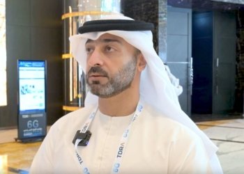 TDRA official Khalid Al Awadhi speaking at the 6G summit in Abu Dhabi