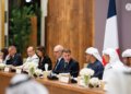 Crown Prince of Abu Dhabi and Emmanuel Macron at the UAE-France Business Dialogue