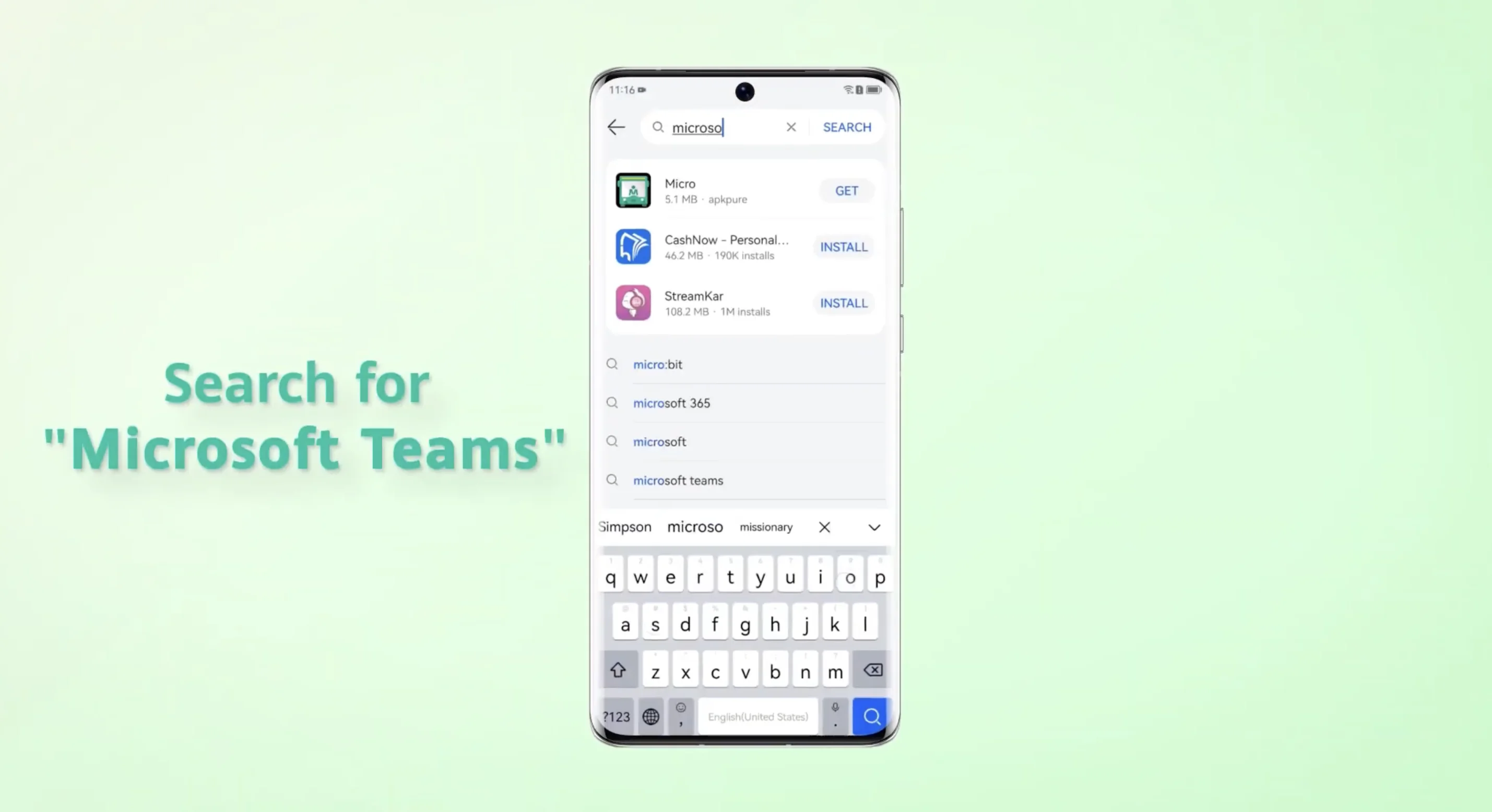 How to download Microsoft Teams on Huawei step 2
