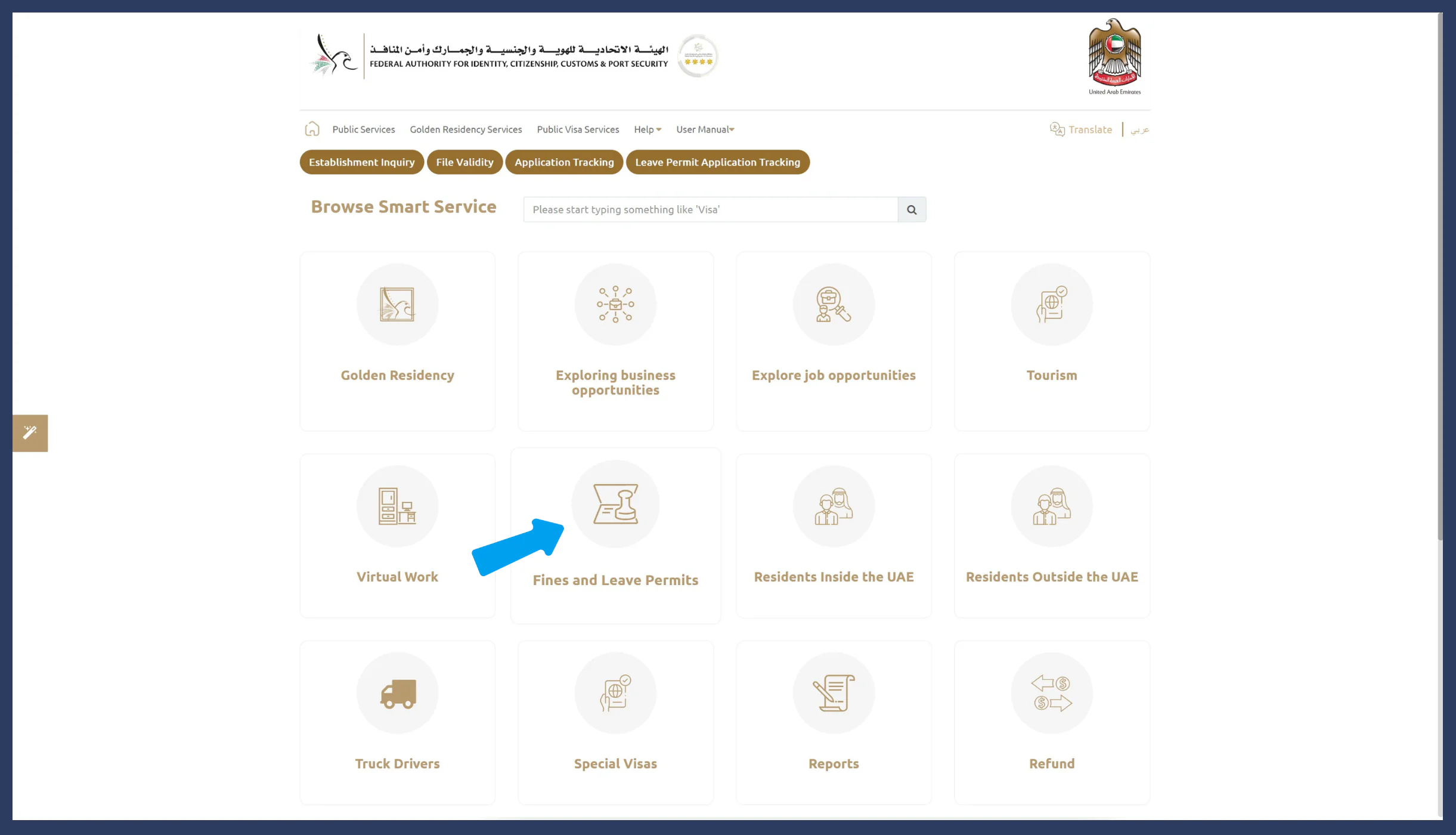 icp uae public services