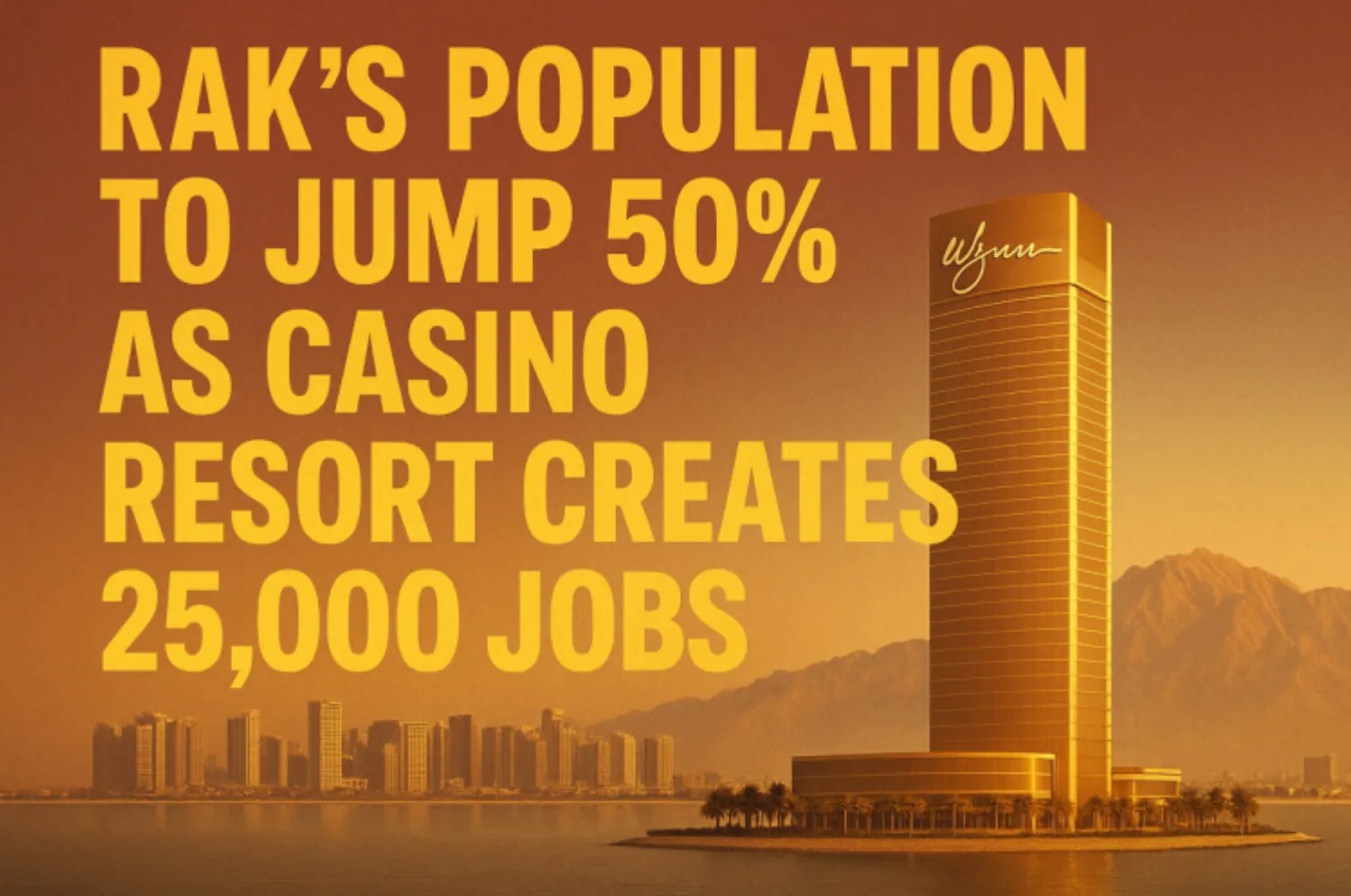 RAK’s Population to Jump 50% as Casino Resort Creates 25,000 Jobs