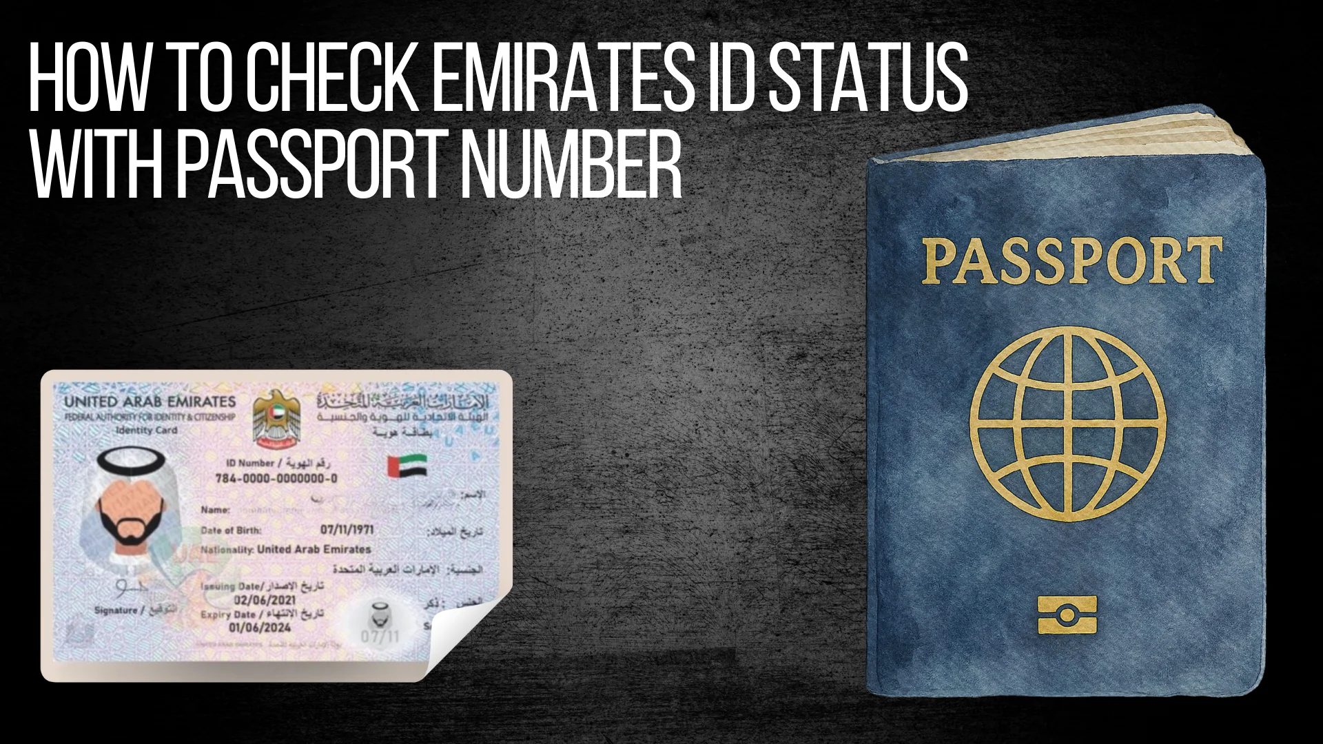 how to check emirates id status with passport number