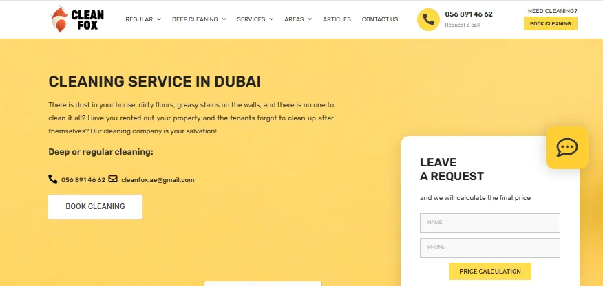 Clean Fox Cleaning Company In Dubai