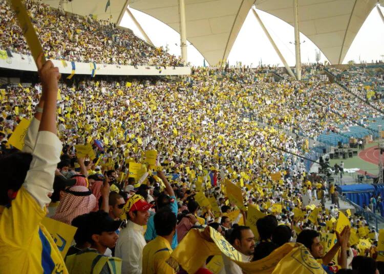 Archival view of King Fahd International Stadium in Riyadh, Saudi Arabia, illustrating coverage of the 2027 AFC Asian Cup
