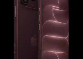 Official Apple image of iPhone 18 Pro and iPhone 18 Pro Max in burgundy